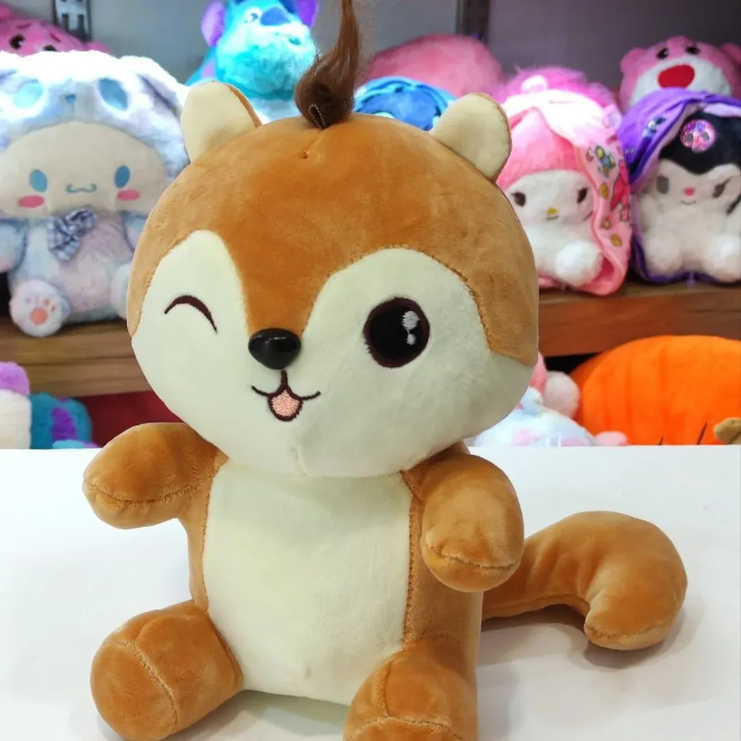 عروسک اورجینال سنجاب وموش پیش بند دار 35سانت