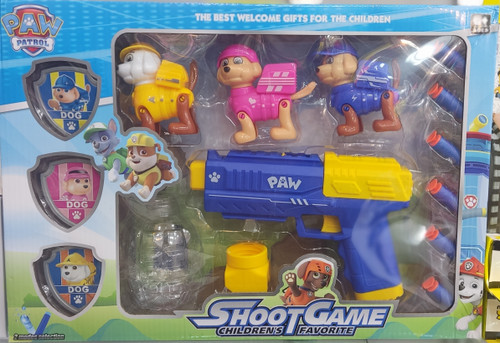 فیگور تفنگ دوکاره تیر ژلهای واسفنجی سگهای نگهبان